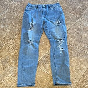 Refuge Women's Blue Distressed Skinny Jeans